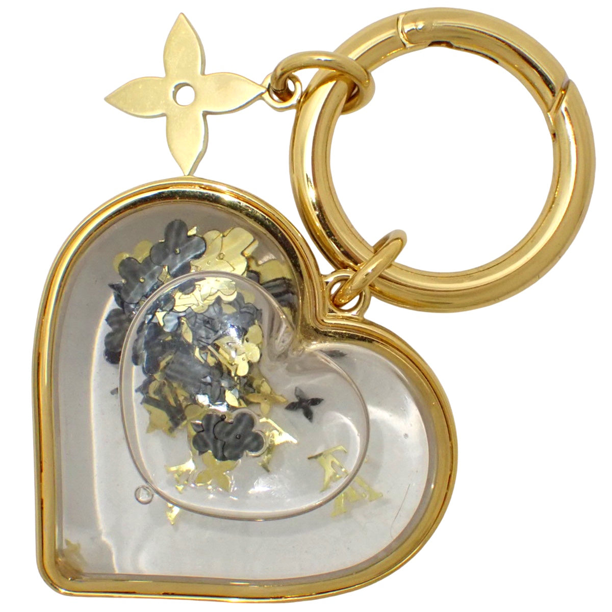 Porte Cle I LV U Keychain Metal (GP) Gold M00559