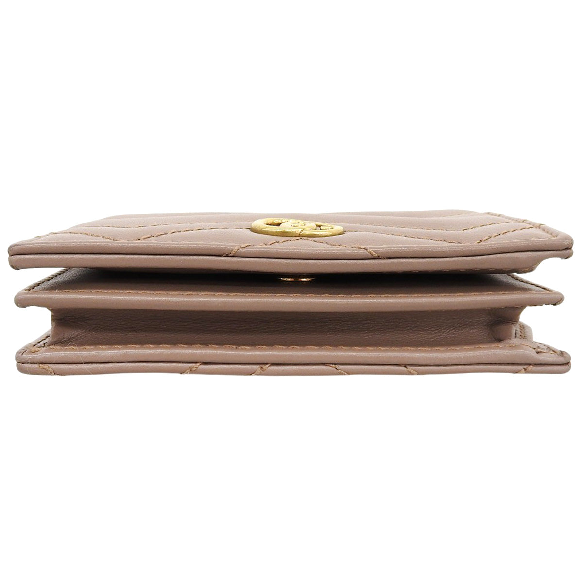 GG Marmont Double G Small Wallet in Beige Leather, 466492