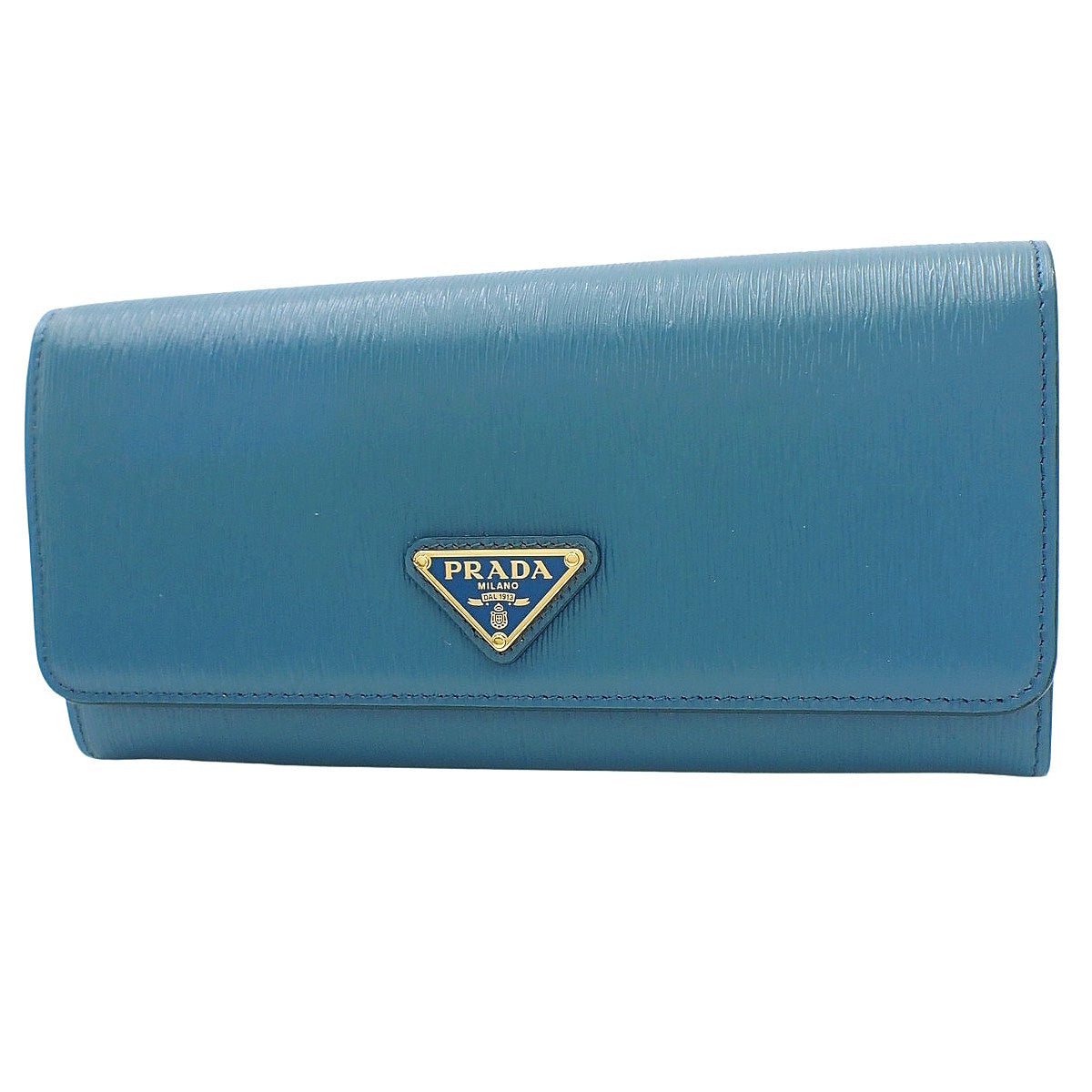 三角形长款钱包,小牛皮,钴蓝色,1MH132