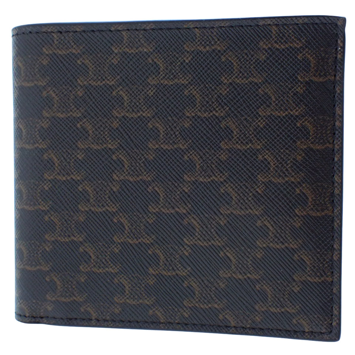 Triomphe Bifold Card Holder, Black and Brown, 10B652BQB.38NO