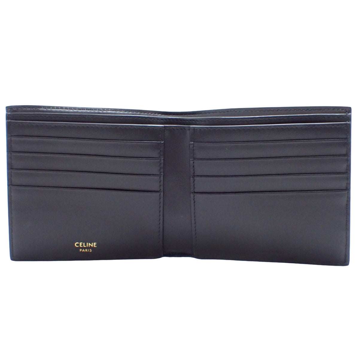 Triomphe Bifold Card Holder, Black and Brown, 10B652BQB.38NO