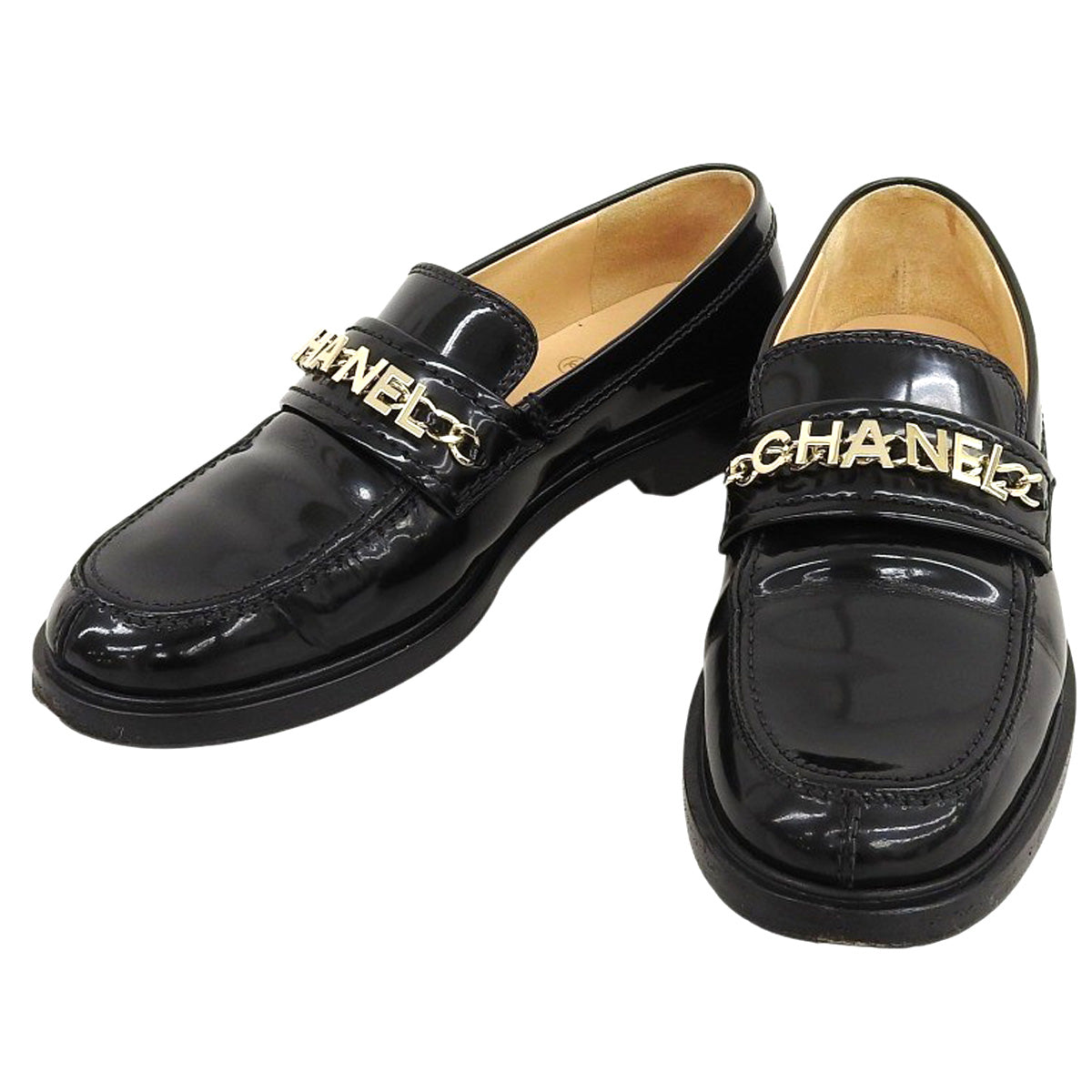 Coco Mark Chain Logo Loafers Size 37 1/2C