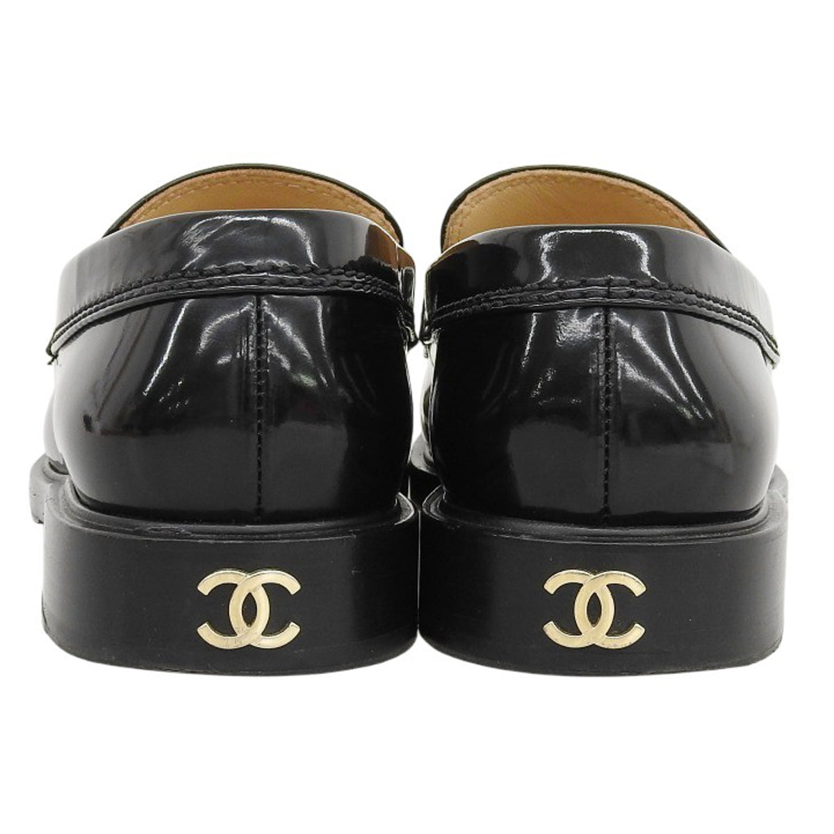 Coco Mark Chain Logo Loafers Size 37 1/2C