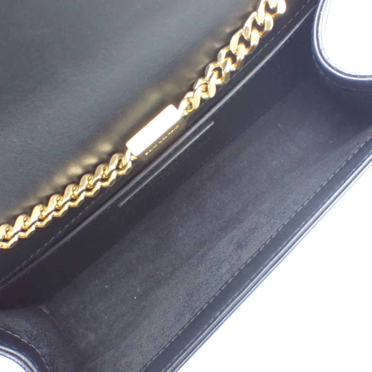 Kate黑色皮革流苏小链条单肩包(474366)