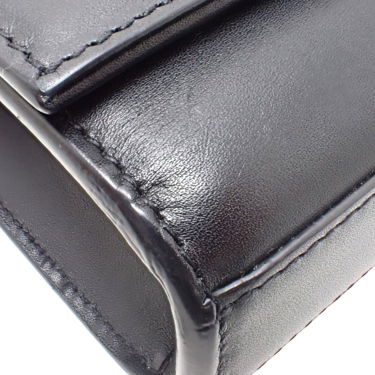 Kate黑色皮革流苏小链条单肩包(474366)