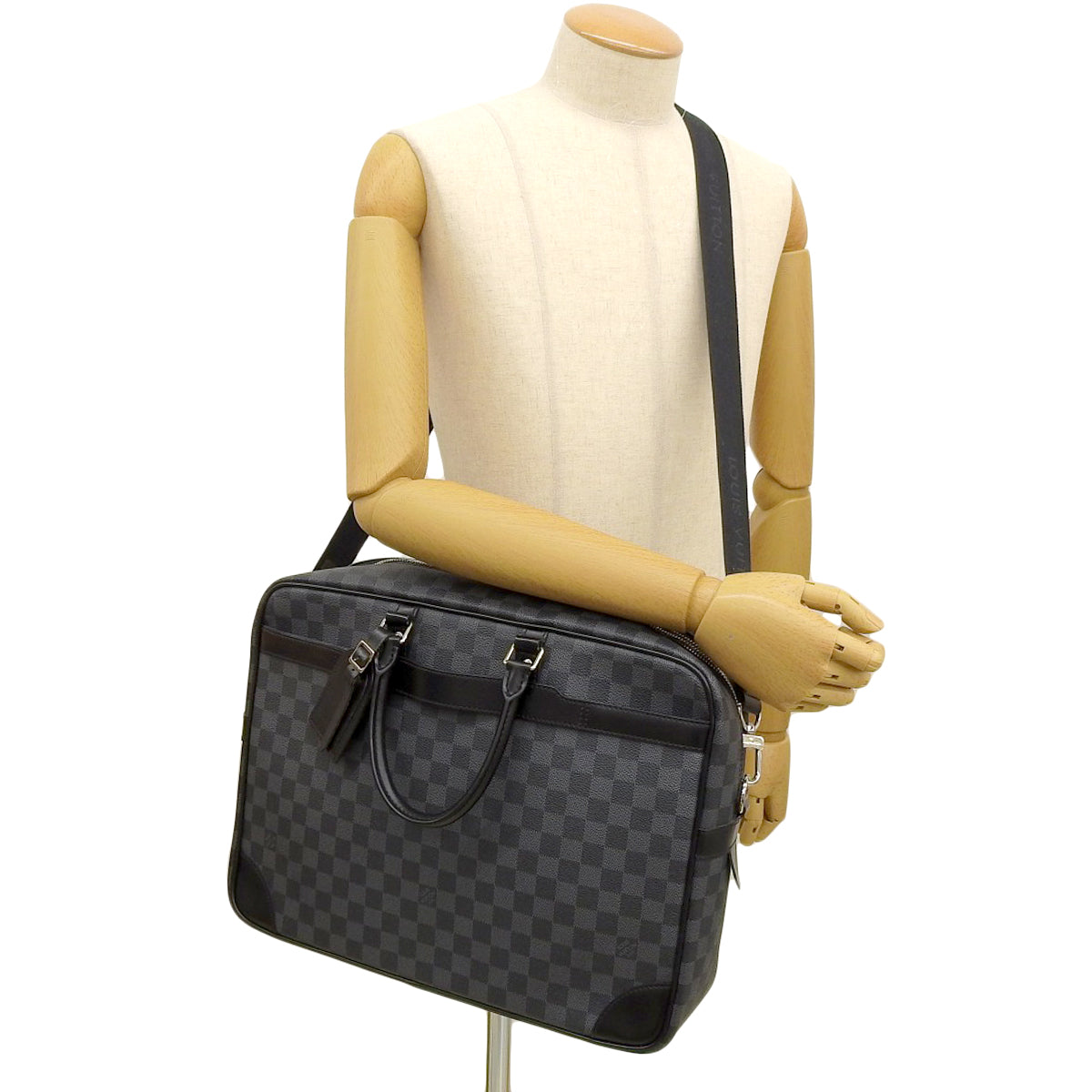 Damier Graphite Porte-Document Voyage GM Damier Graphite Canvas Gray Black N41123