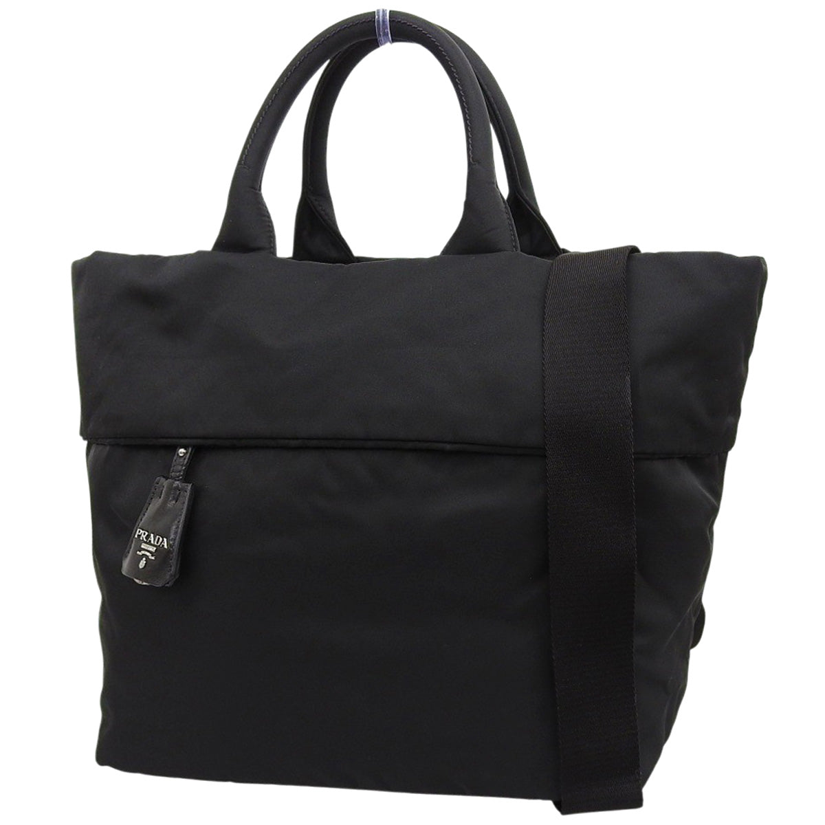 2-way reversible tote bag in nylon (NERO, BR4521)