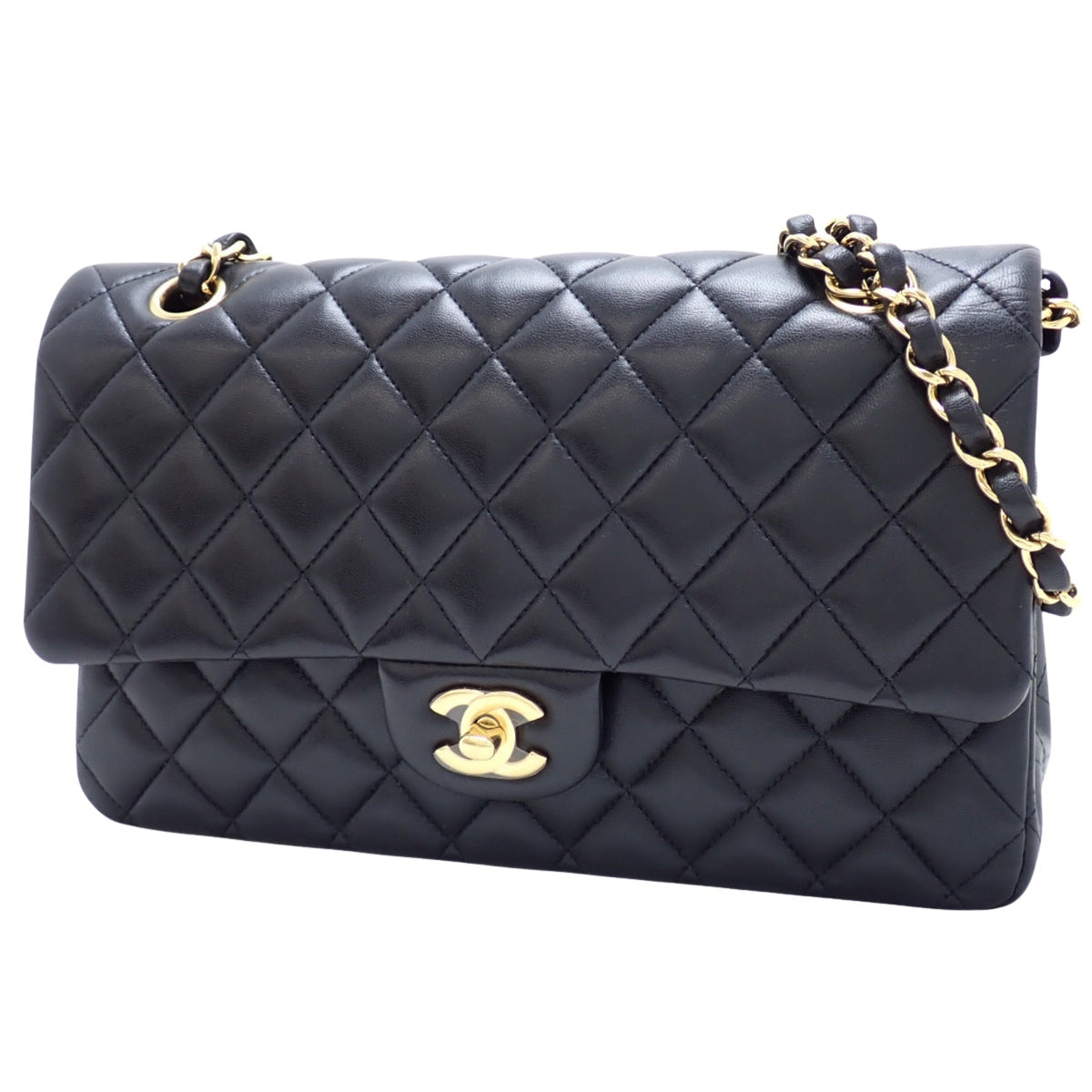 マトラッセ25 ショルダーバッグ ラムスキン ブラック