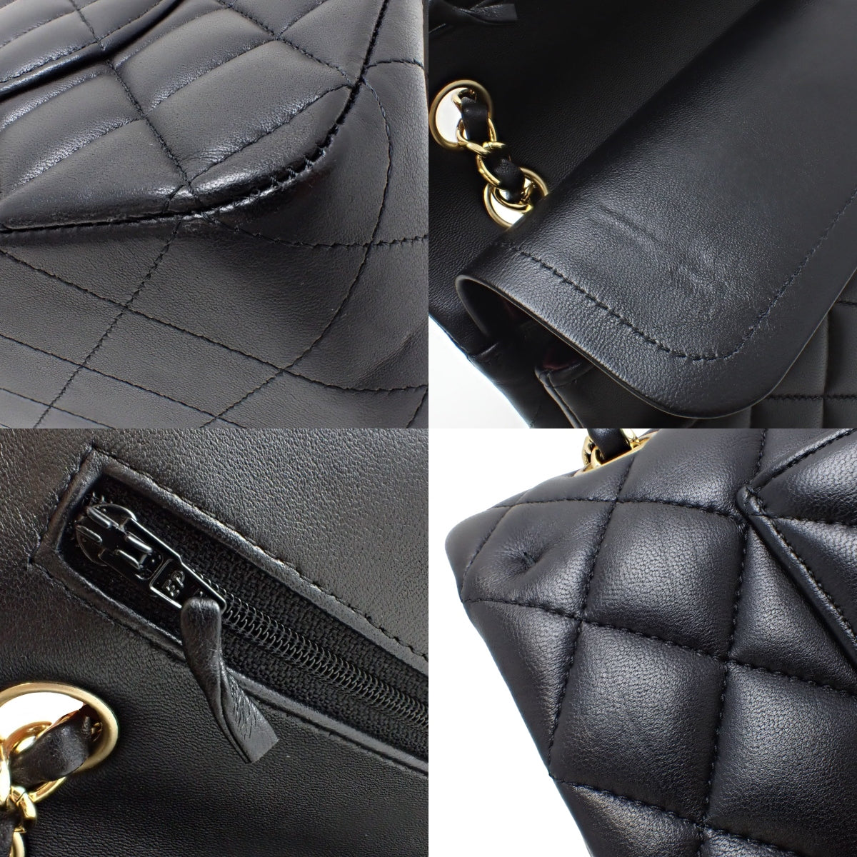 Matelasse 25 Shoulder Bag in Black Lambskin