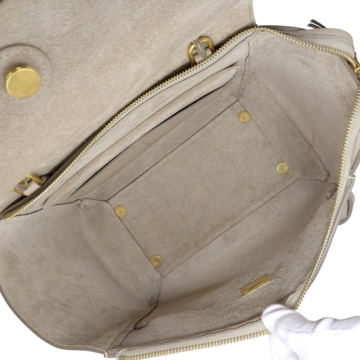 迷你腰包,粒面小牛皮材质,浅灰褐色,货号:189153ZVA.18LT