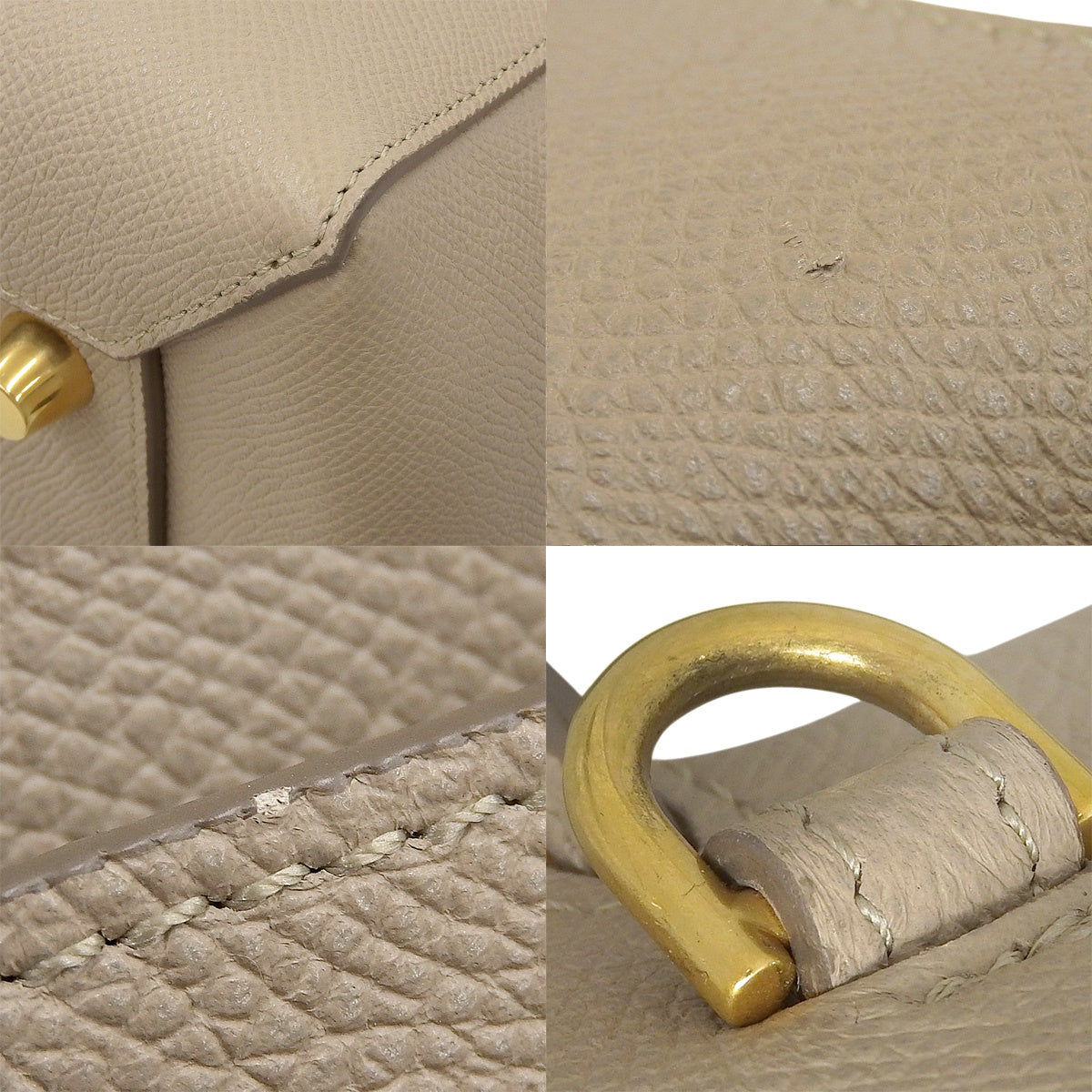 迷你腰包,粒面小牛皮材质,浅灰褐色,货号:189153ZVA.18LT