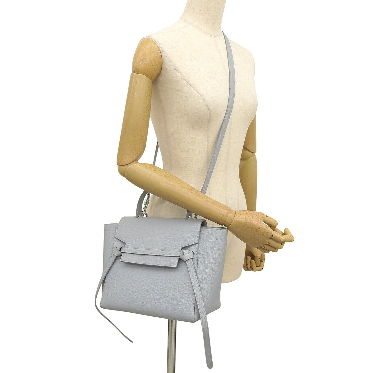 ベルトバッグ マイクロ レザー ライトブルー ライトグレー 189153