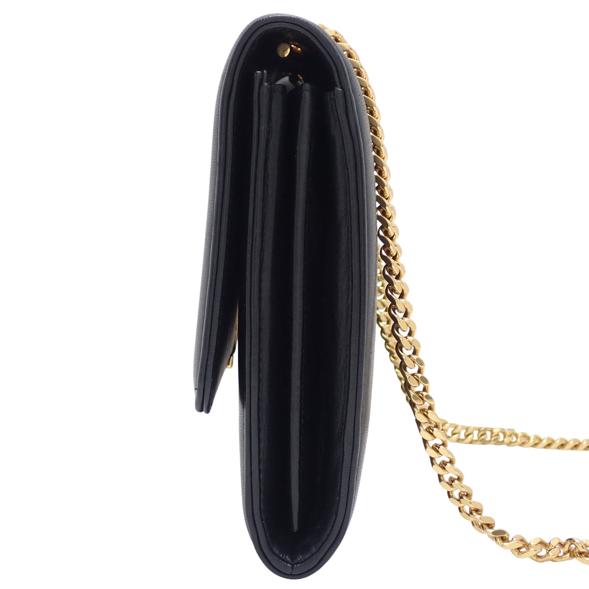 Viki Chain Shoulder Bag in Black Leather 554125