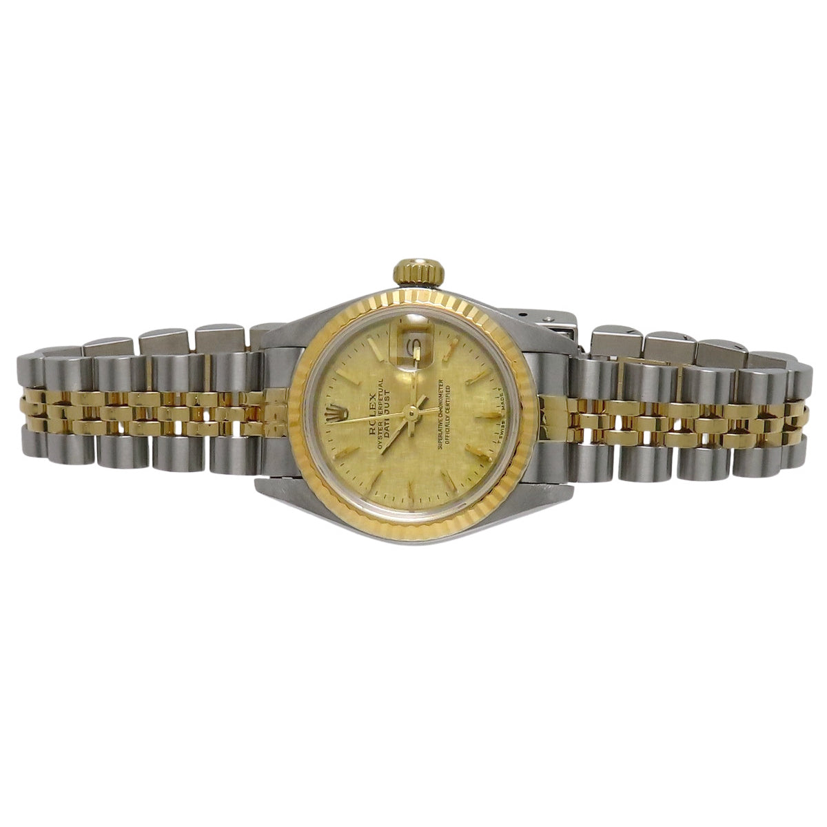 デイトジャスト 69173 YG/SS S番 シャンパンモザイク 自動巻き レディース