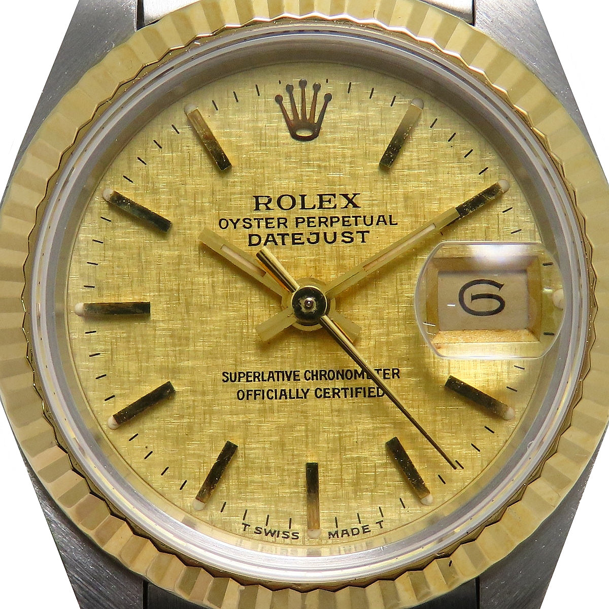 デイトジャスト 69173 YG/SS S番 シャンパンモザイク 自動巻き レディース