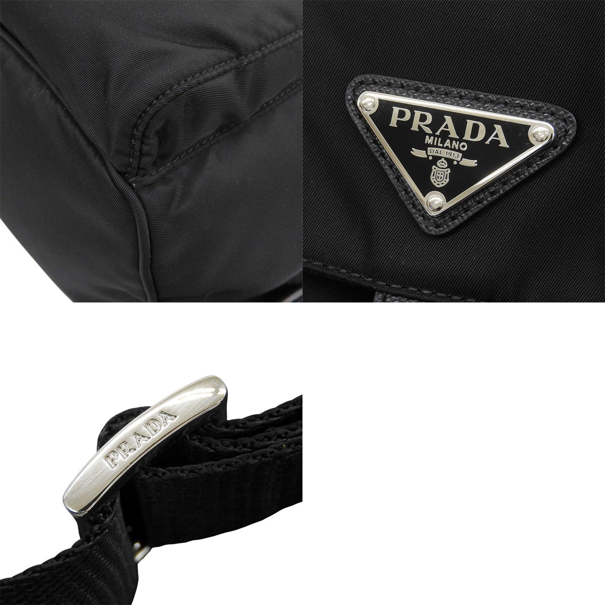 Re-Nylon Backpack Nylon Tessuto NERO 1BZ005