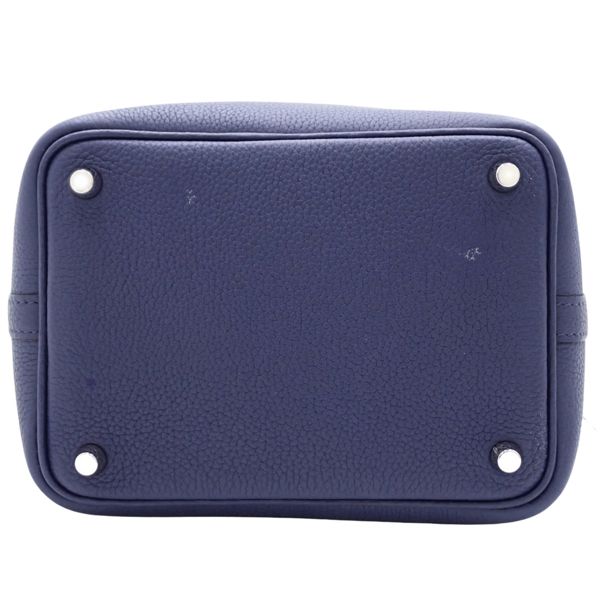 Picotin Lock PM Taurillon Maurice Blue Saphir Silver Hardware Z Stamp