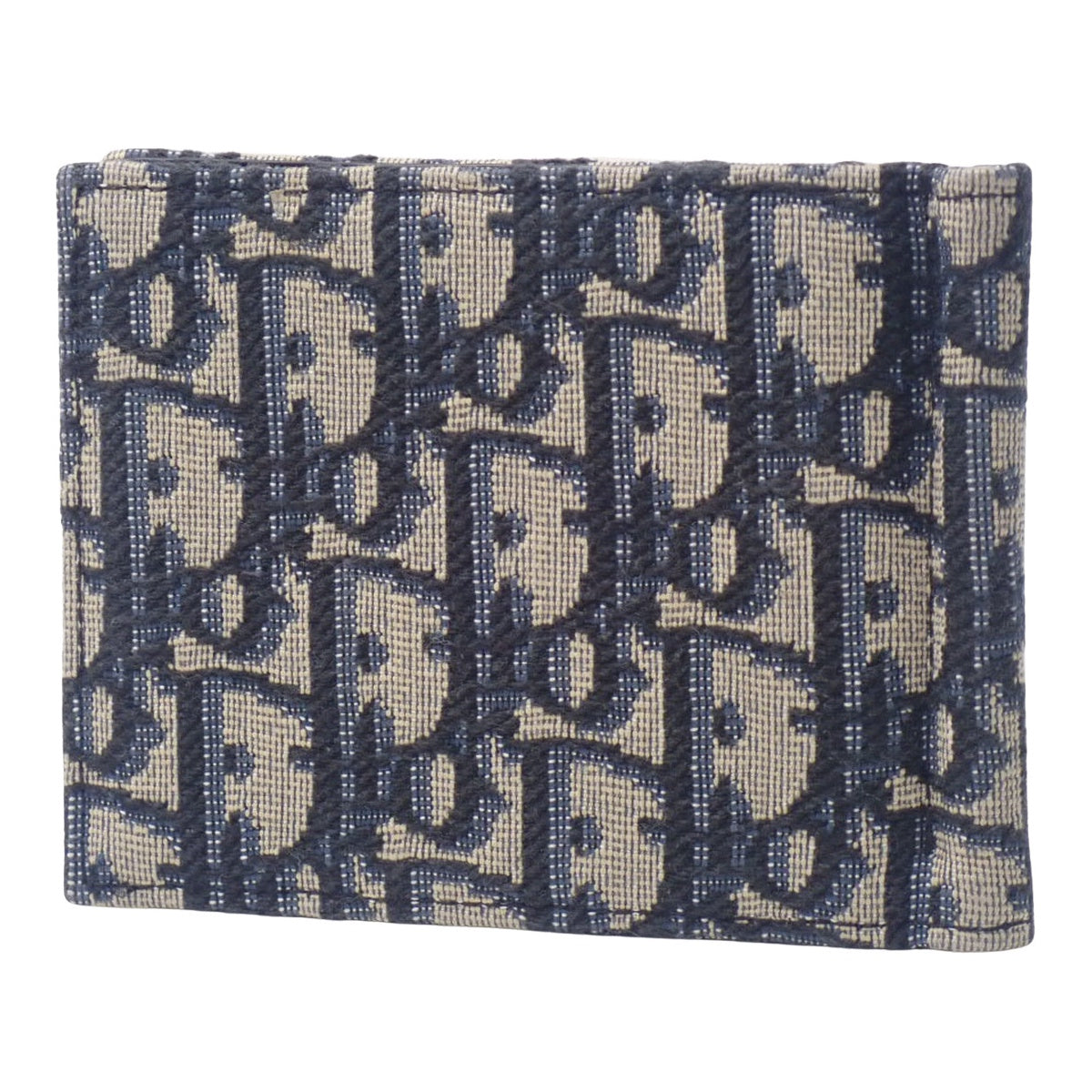 マネークリップ付き ウォレット カーフ ディオール オブリーク ジャカード ブラック ブルー ベージュ 2ESBH069YSE_H05E 二つ折り財布 2つ折り 小物