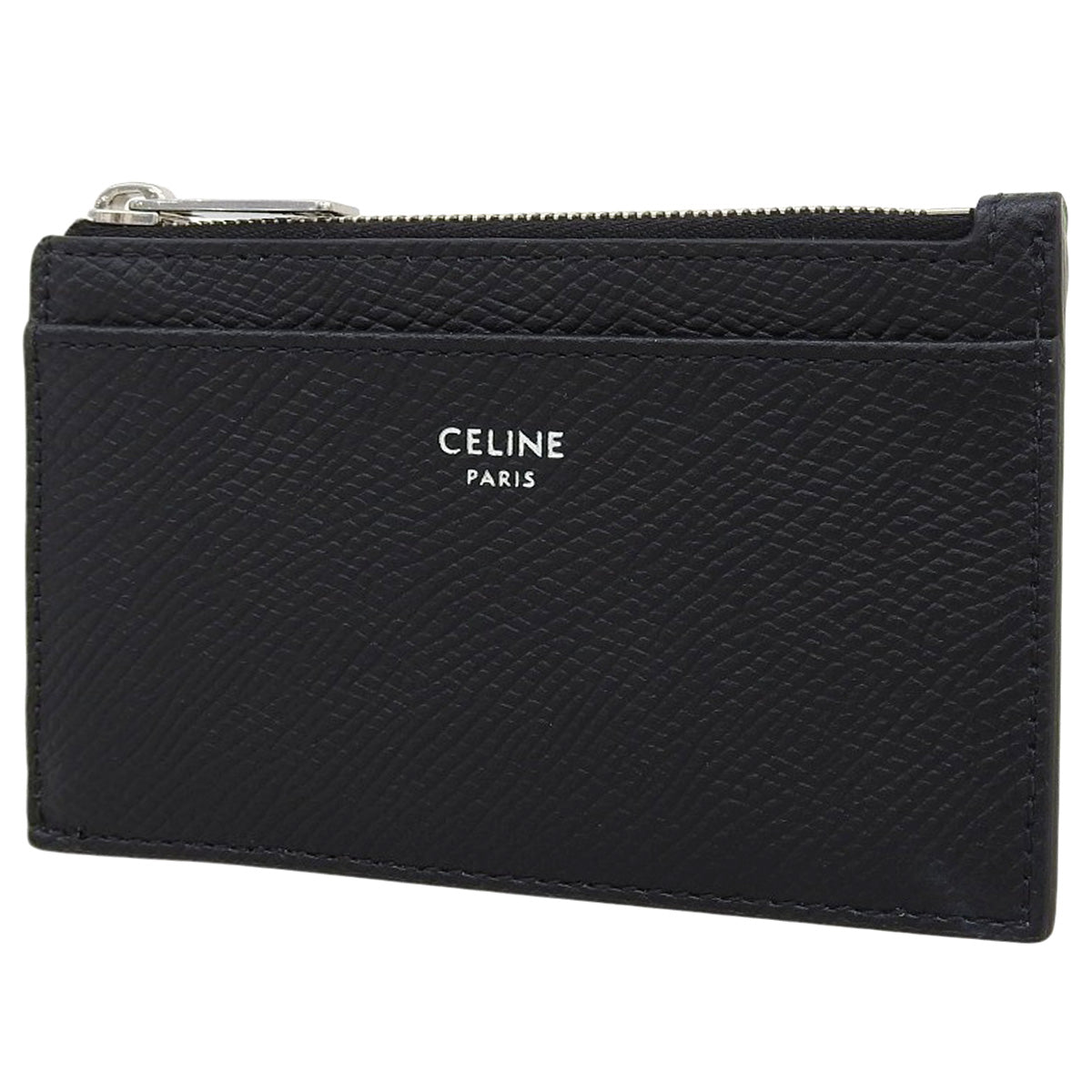 ジップ付きカードホルダー グレインドカーフスキン ブラック 10F993GTH.38SI