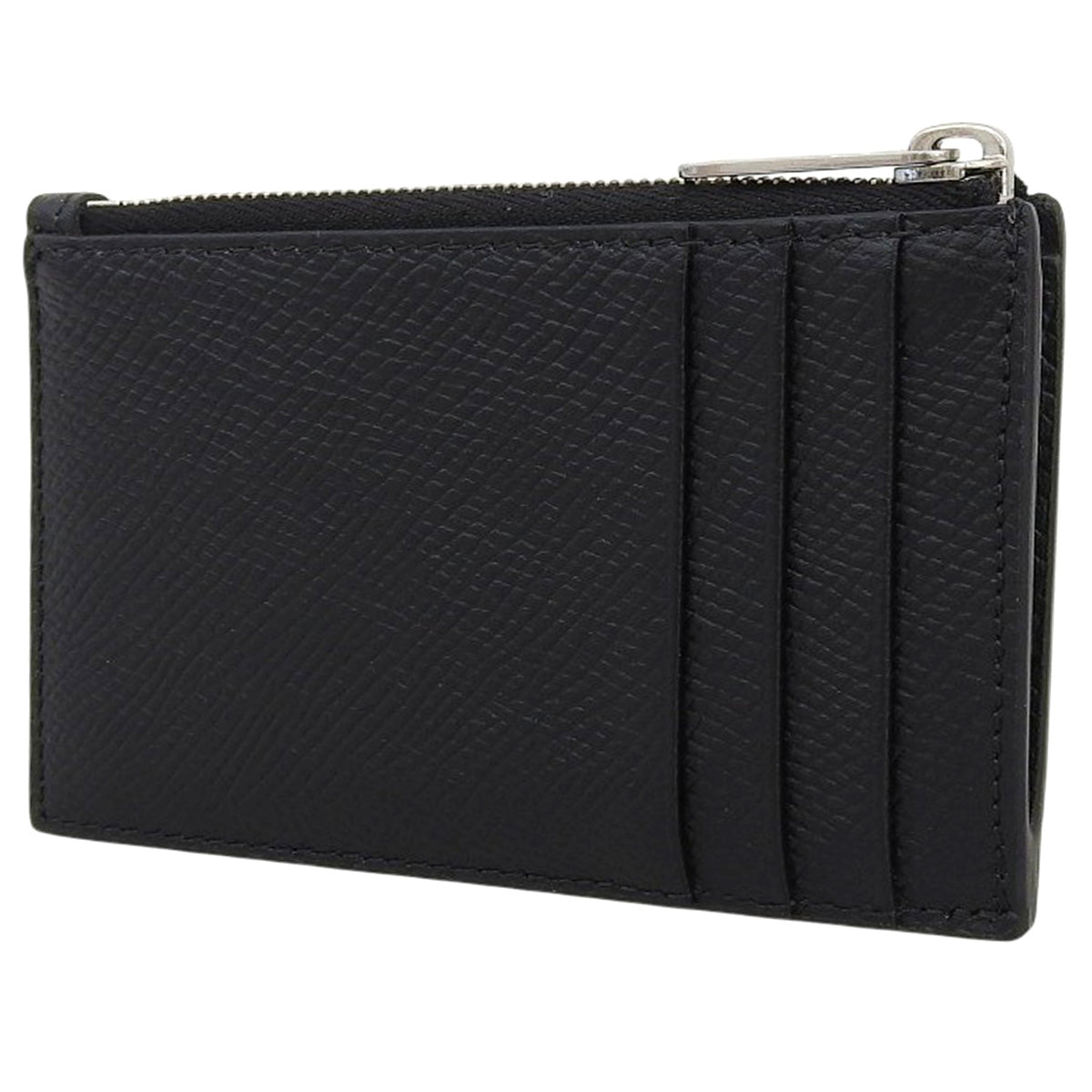 ジップ付きカードホルダー グレインドカーフスキン ブラック 10F993GTH.38SI