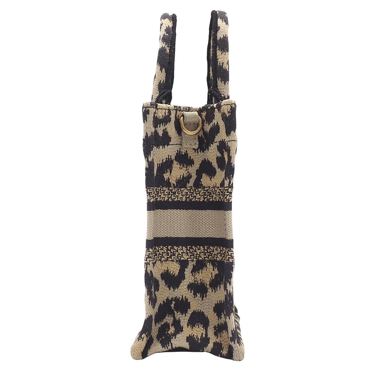 ブックトート ミニ キャンバス ベージュ ブラック S5555CRHM レオパード