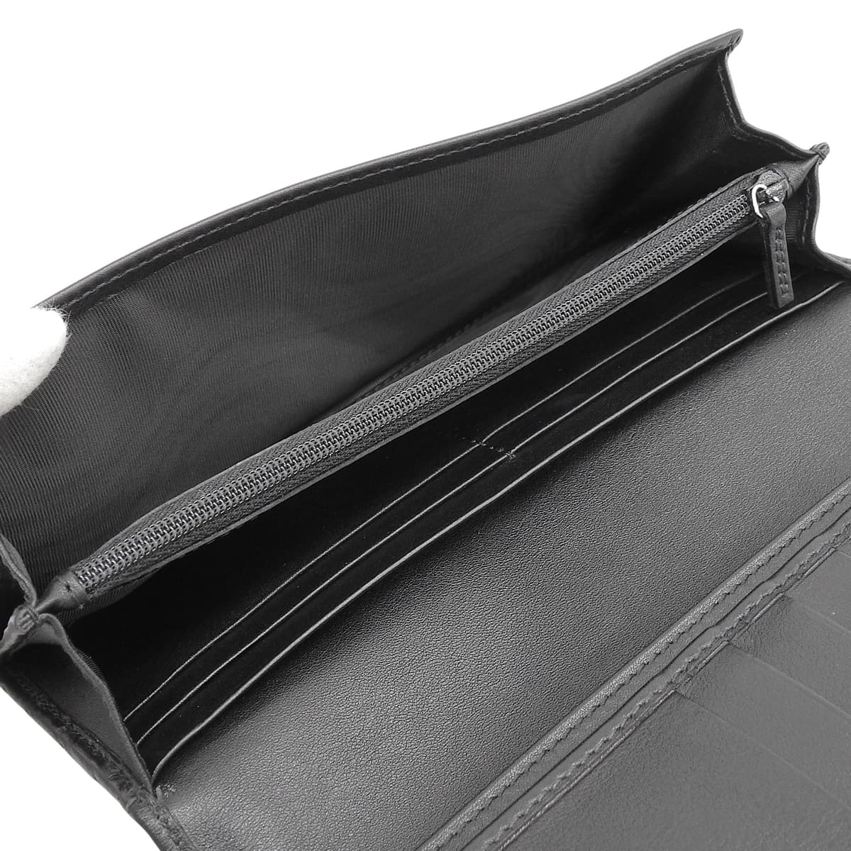 Guccissima Horsebit Bifold Long Wallet, Black, 245775