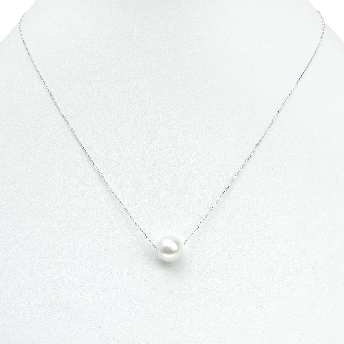 パール ネックレス ホワイトゴールド K18WG 1.6g 真珠