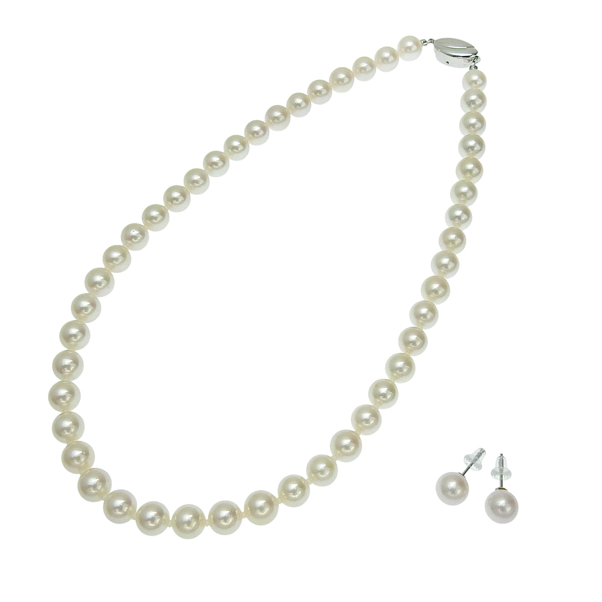 アコヤパール ネックレス ピアス セット シルバー SV925