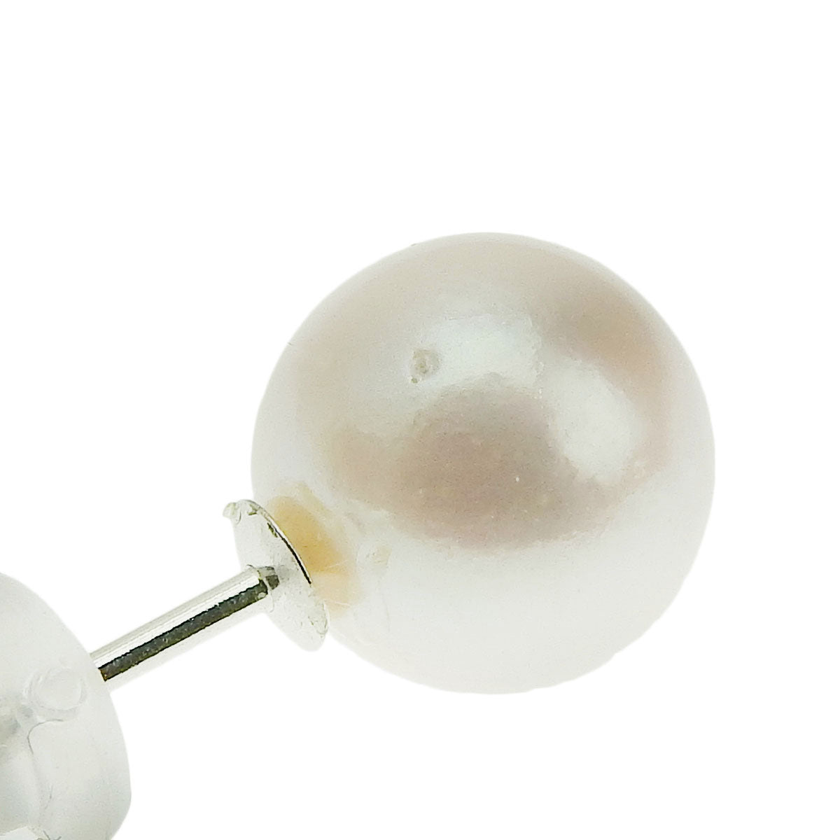 Akoya pearl necklace and earrings set in silver SV925