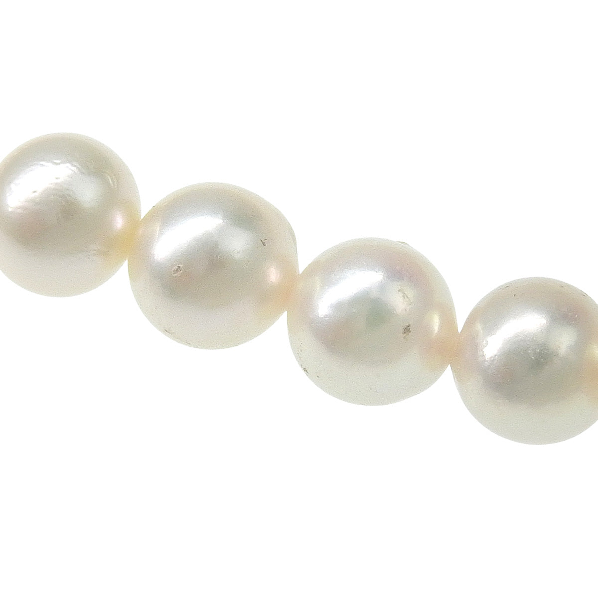 Double pearl bracelet in white gold (14K white gold)