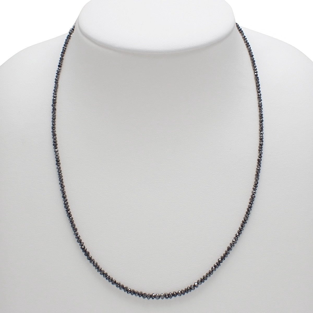 Black Diamond Necklace BD20.00 White Gold K18WG 4.9g