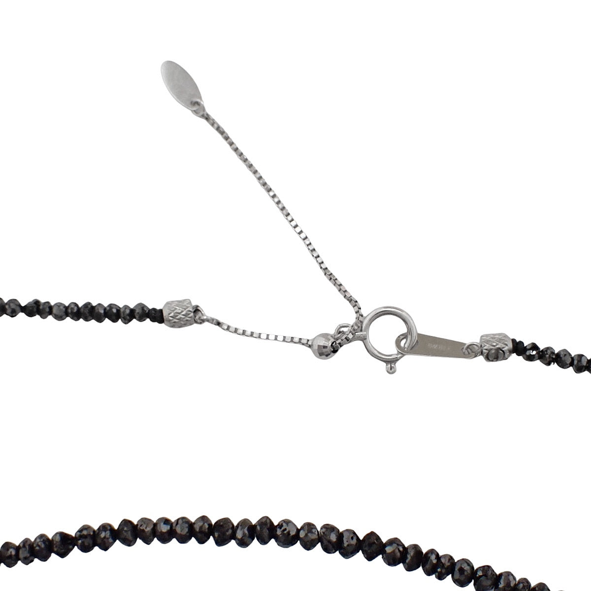 Black Diamond Necklace BD20.00 White Gold K18WG 4.9g