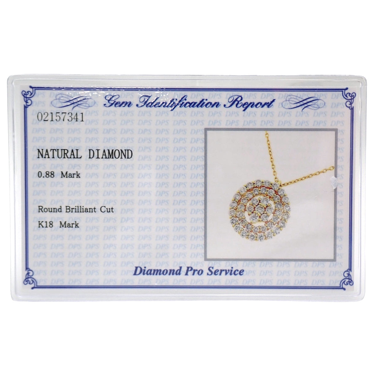 Diamond Necklace D0.88 Yellow Gold K18YG 4.0g