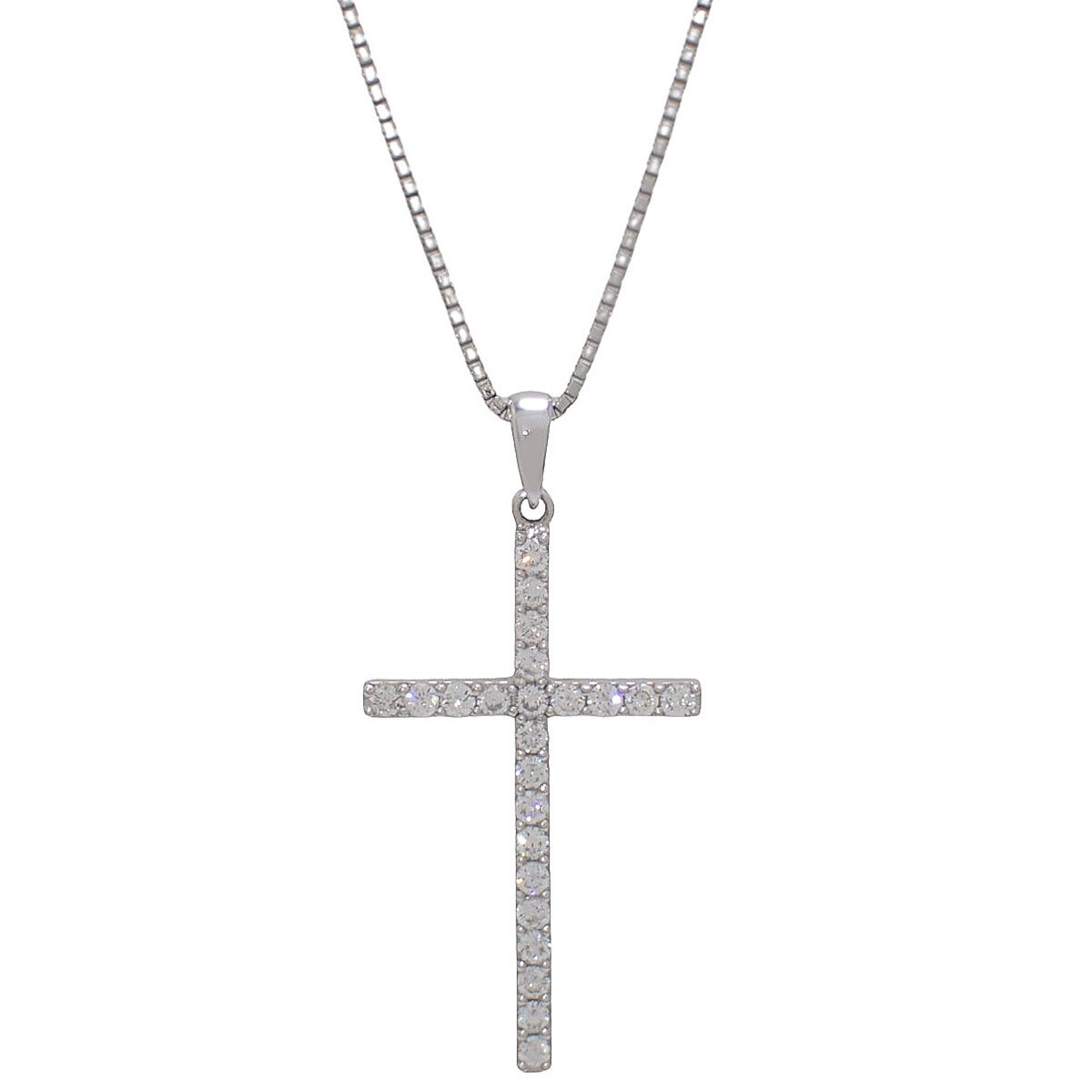 Cross Diamond Necklace D0.70 White Gold K18WG 7.6g