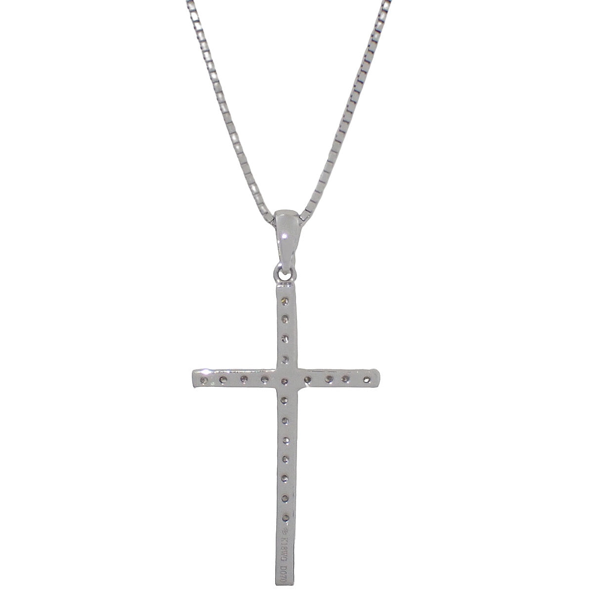 Cross Diamond Necklace D0.70 White Gold K18WG 7.6g
