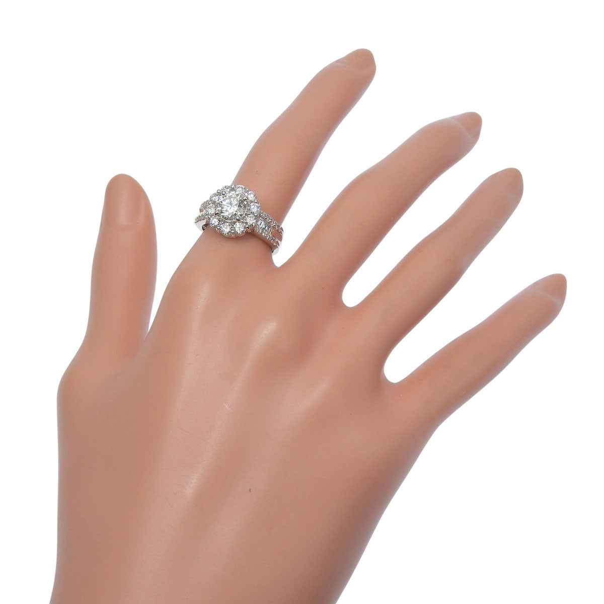 ダイヤモンド リング D1.036,1.10 プラチナ Pt900 7.8g