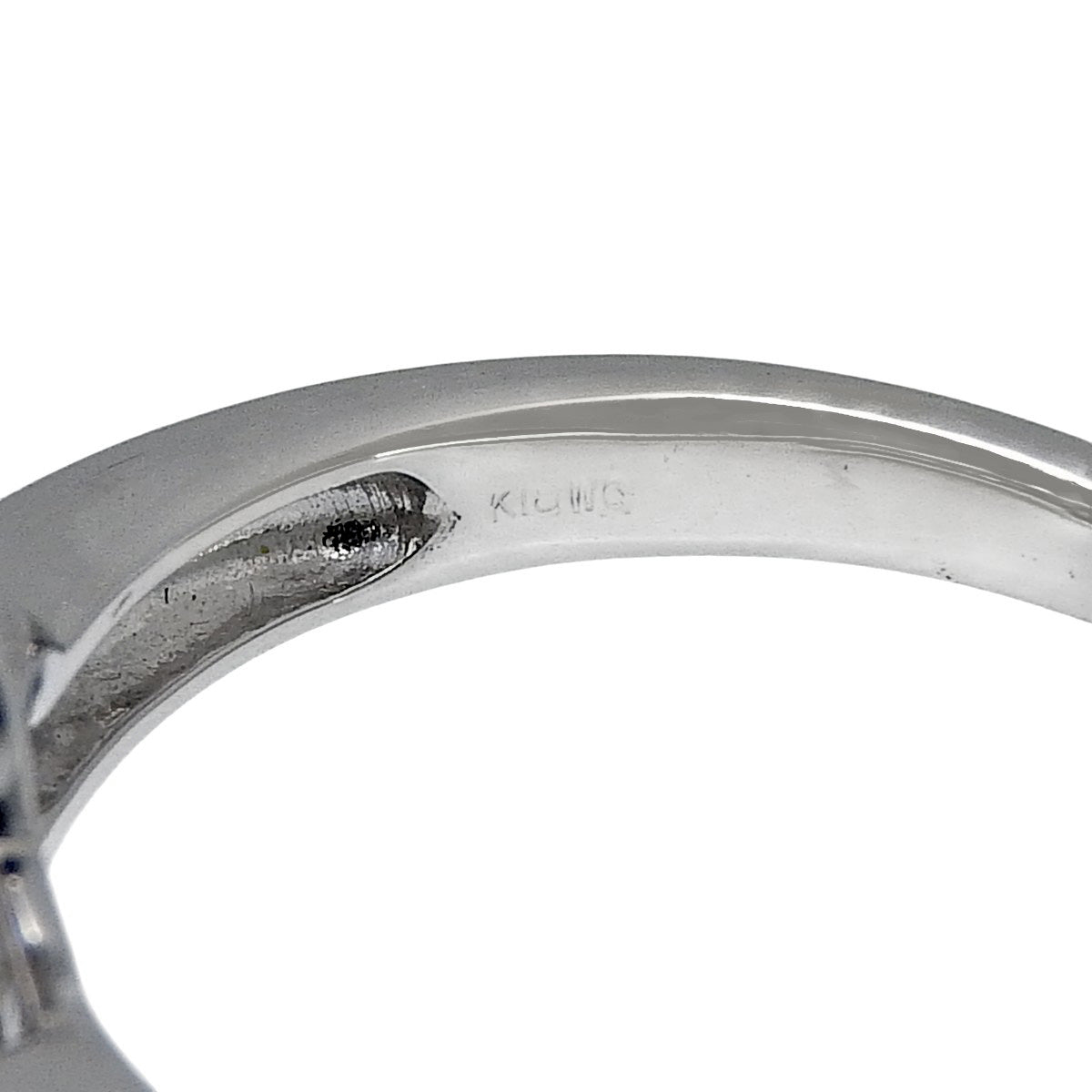 Flower motif diamond ring D0.50 white gold K18WG 4.1g