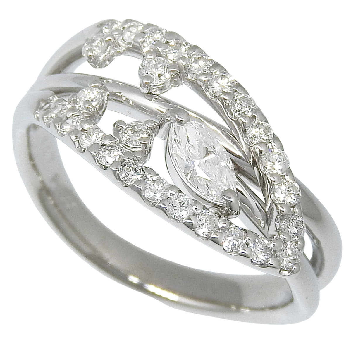 Diamond ring, D0.57, platinum Pt900, size 11.5 (51.5), 6.9g