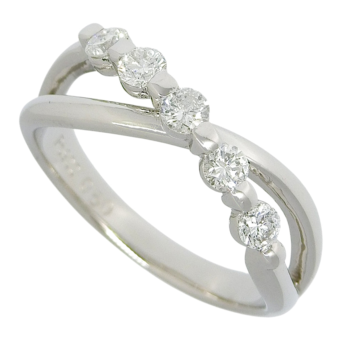 ダイヤモンド クロスリング D0.50 プラチナ Pt900 6.6g