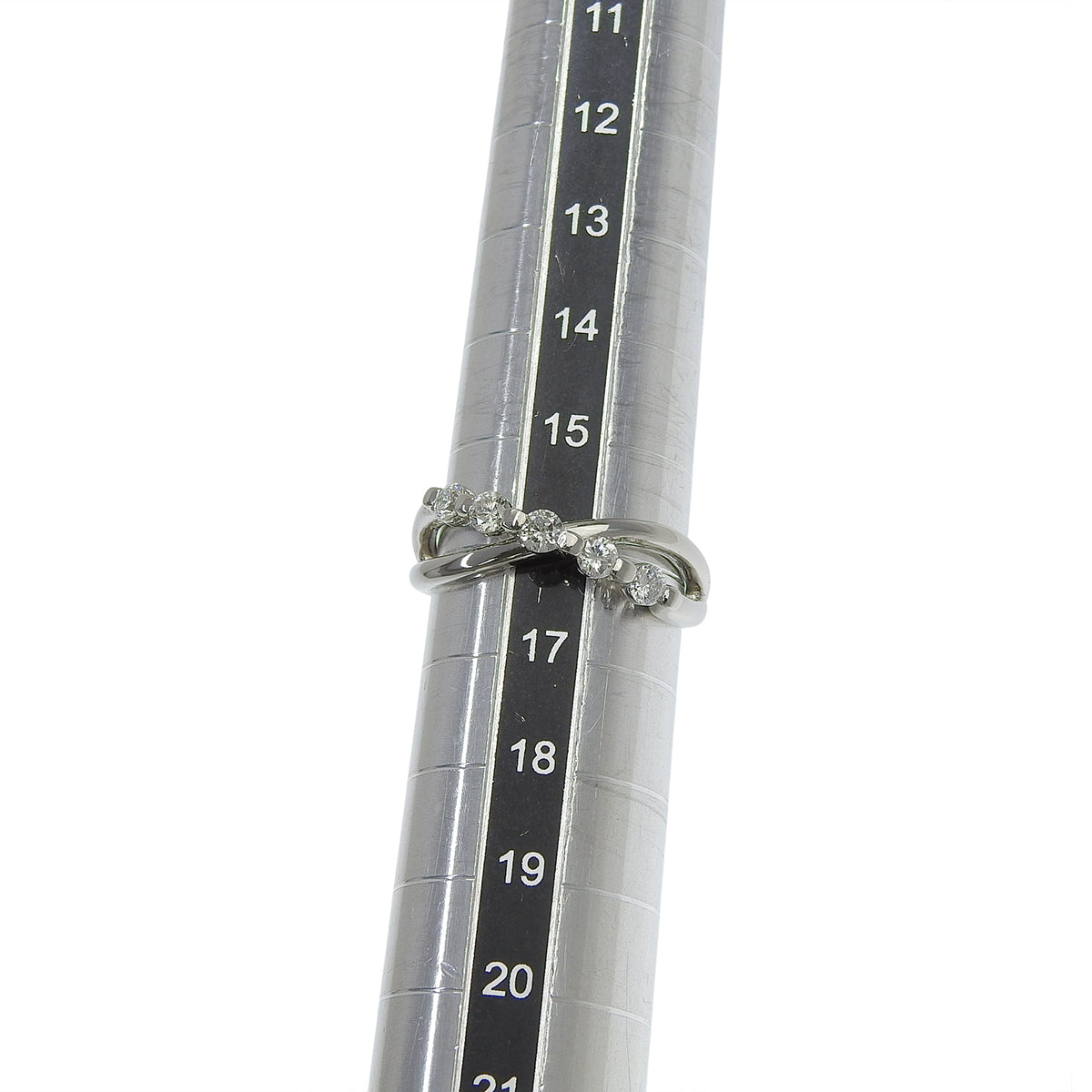 Diamond Cross Ring D0.50 Platinum Pt900 6.6g