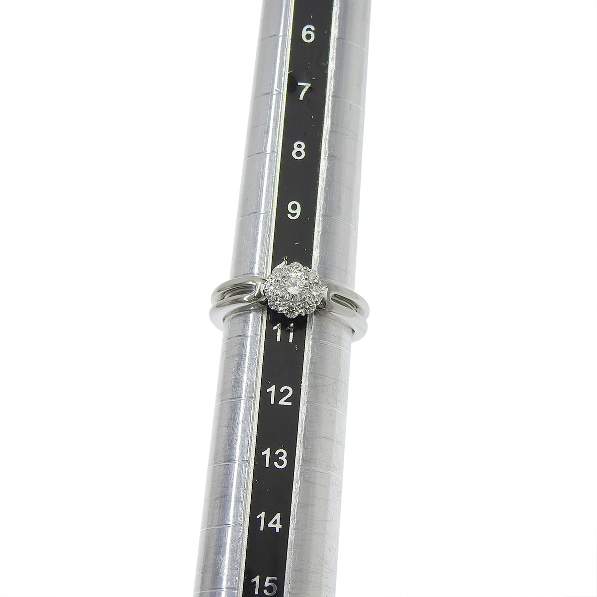 Diamond ring, platinum Pt900, 6.8g, HOSHI no SUNA
