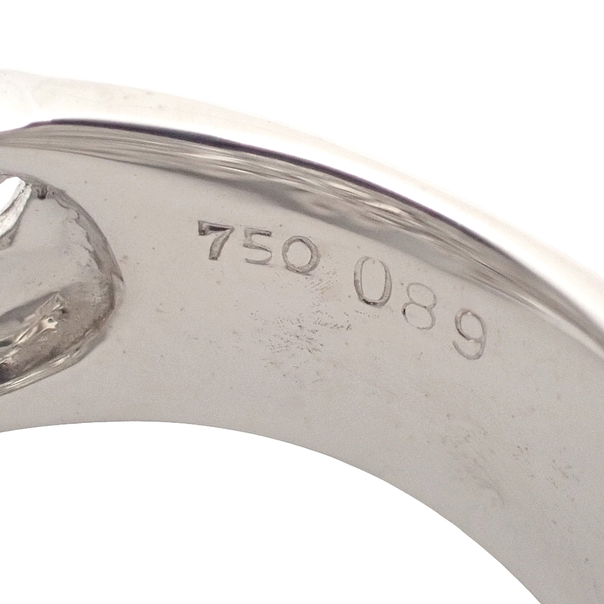 フラワーモチーフ ダイヤモンド リング D0.89 ホワイトゴールド K18WG 8.4g