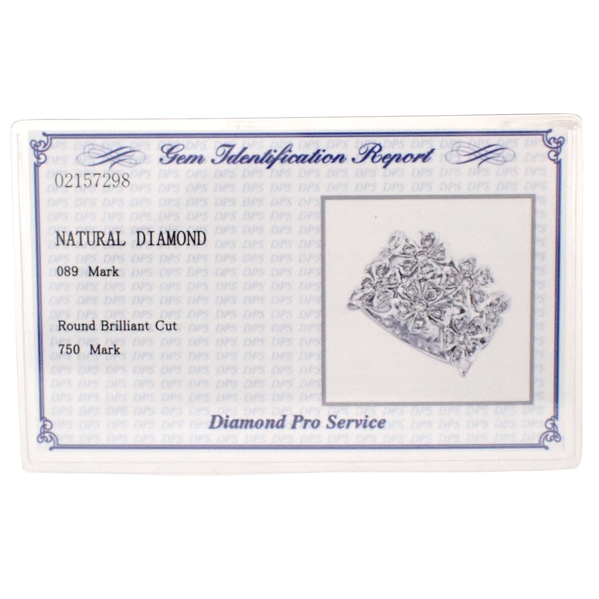 Flower motif diamond ring D0.89 white gold K18WG 8.4g