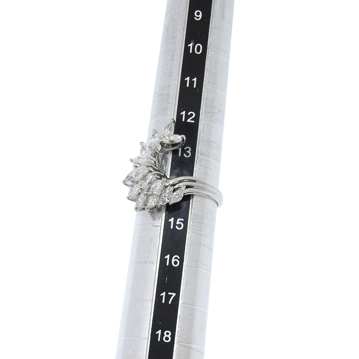 Diamond ring D1.20 Platinum Pt900 7.3g