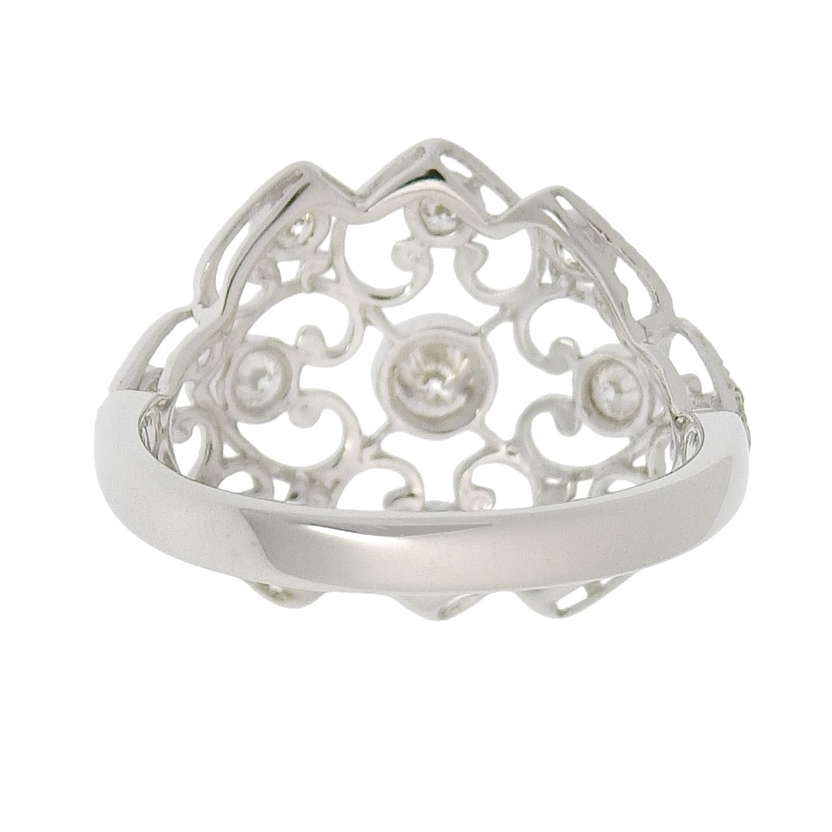 Openwork diamond ring D0.40 white gold WG 3.3g