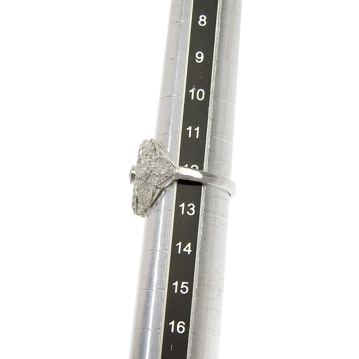 Openwork diamond ring D0.40 white gold WG 3.3g