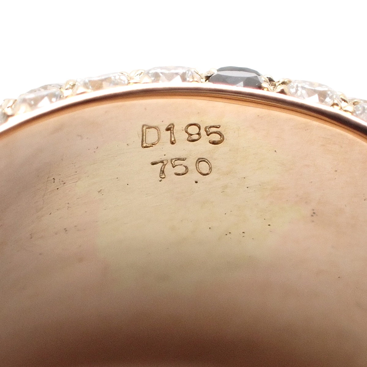 ダイヤモンド クロスモチーフ リング D1.85 ピンクゴールド K18PG 15.5g