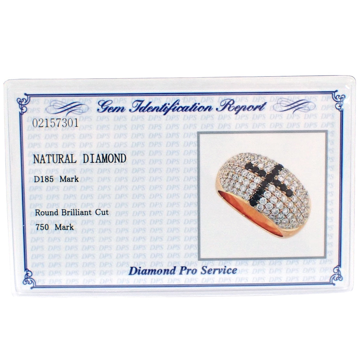 Diamond Cross Motif Ring D1.85 Pink Gold K18PG 15.5g