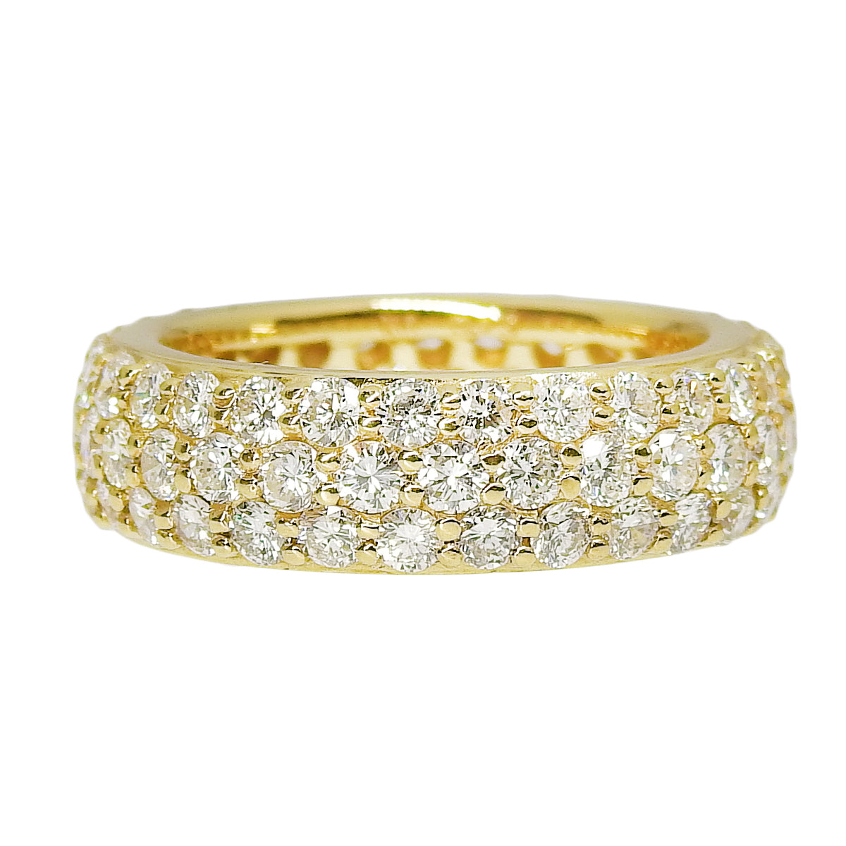 ダイヤモンド パヴェリング D03.19 イエローゴールド K18YG 8.0g