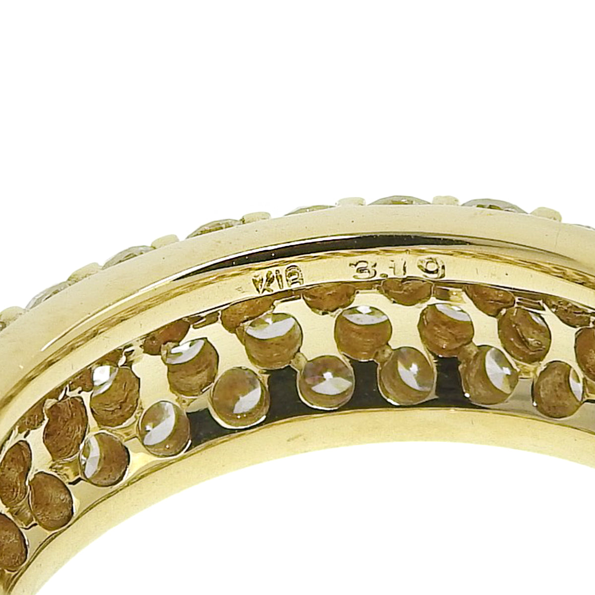ダイヤモンド パヴェリング D03.19 イエローゴールド K18YG 8.0g